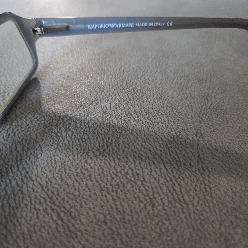 Emporio Armani Prescription Eyeglasses Frosted Blue Rectangular - Picture 4 of 7